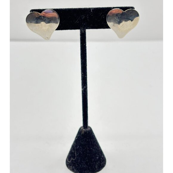 Unique 925 Sterling Silver Heart Art Earrings - Picture 7 of 7